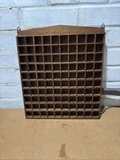 Vintage Wooden 100 Thimble/Trinket Wall Mounted Display case Good condition