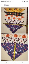 Dog Pet Neckerchiefs Bandanas Cute Halloween Prints Set of 5 Triangular 24 12"