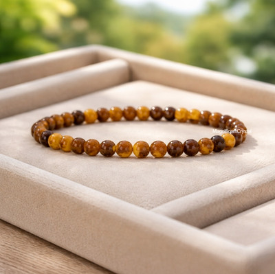 AAA+ Tiger Eye 4MM Beaded Stretch Bracelet Energy Protection Healing Jewelry