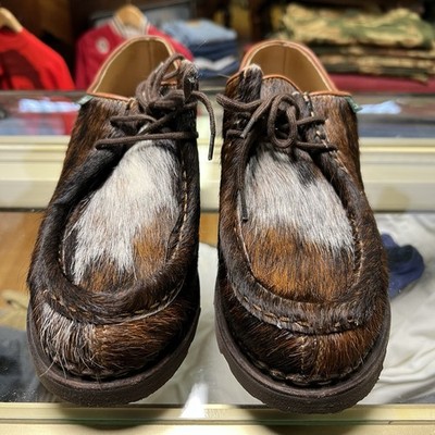 【新品】パラブーツ Michael-Polis Vache ハラコ 【レア】 Paraboot Michael Griff Derby Shoes Marron Polis Vache Cow Hair On