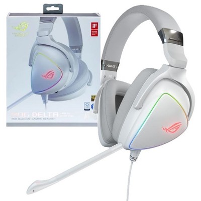 Kabelgebundene Gaming-Kopfhörer mit Mikrofon Asus ROG Delta White Edition