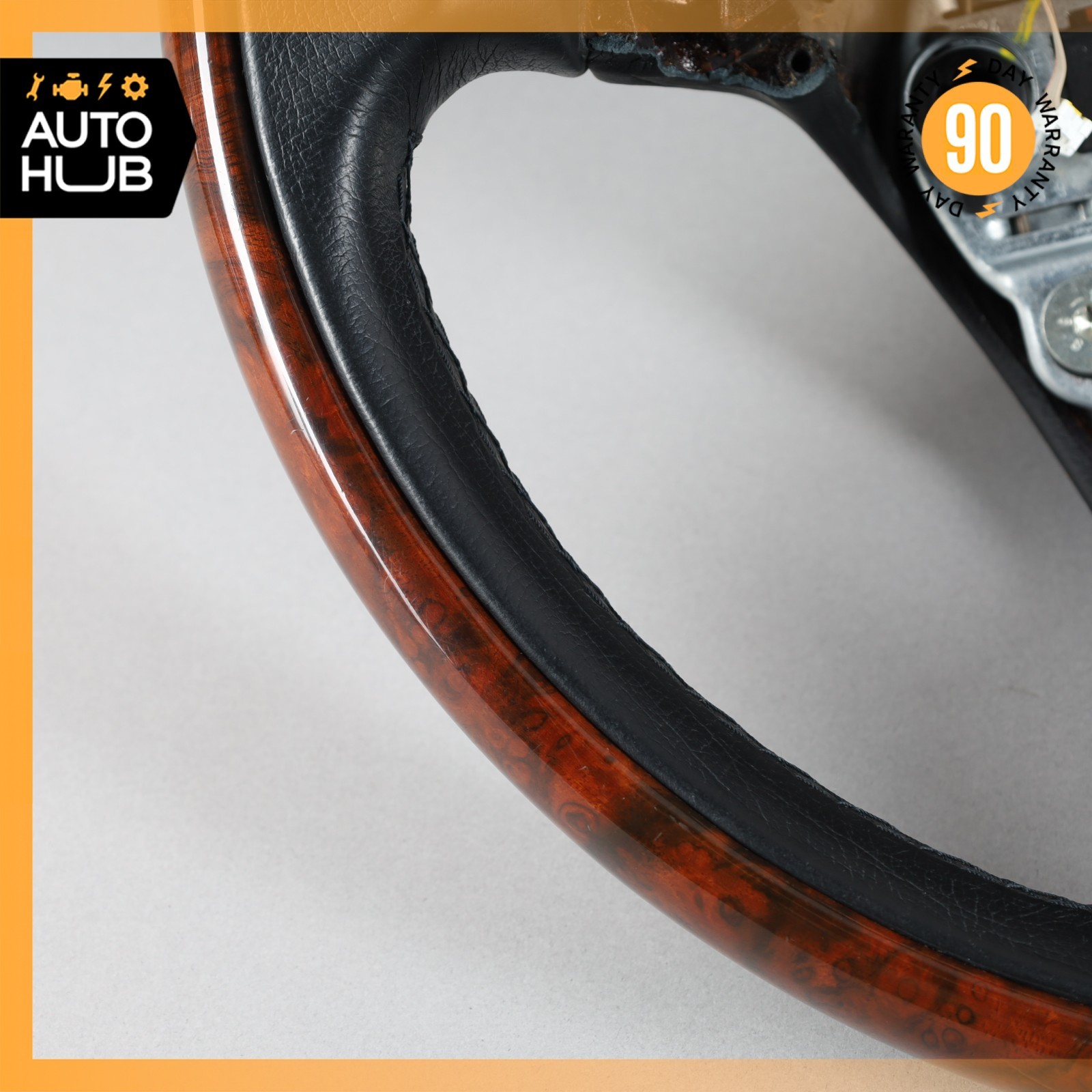 03-19 Maserati GranTurismo M145 Steering Wheel Walnut Black 27328100 OEM 34k