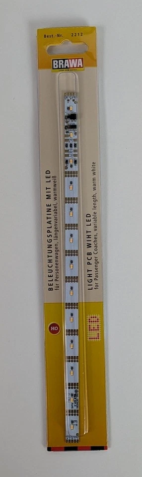 Brawa 2212 H0 LED-Beleuchtungsplatine Warmweiss, Längenvariabel