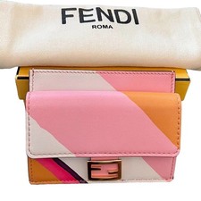 NEW Fendi Baguette Small Multicolor Pink Whit...