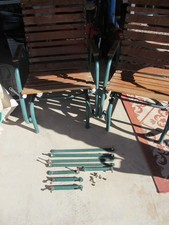 NUR TEILE Vintage Wagenheber Post Gartengleiter grün Metall Schiebebank