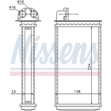 NISSENS Wärmetauscher Heizungskühler für Peugeot 205 I Cabriolet 1.1 CJ 1.4
