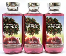 3 BATH BODY WORKS Country Apple Body Wash SHOWER GEL