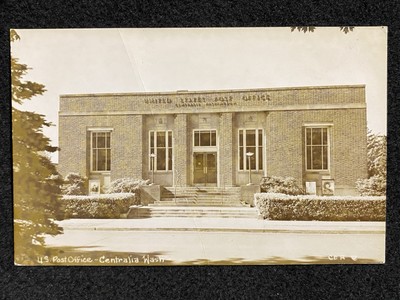 Centralia Washington WA RPPC US Post Office Lewis Co. Antique Photo Postcard