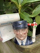Vintage Royal Doulton Ltd Ed Der Lokführer Figur Krug & Zertifikat