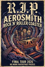 Walt Disney World Rock N Roller Coaster with Aerosmith RIP Poster MATTE 11X17