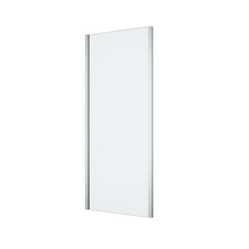 GoodHome Ledava Fixed Corner Shower Side Panel Chrome Clear Glass 195cm 80cm Pro
