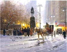 “Pigeon’s Corner • NYC” Limited Edition Print – Signed & #415/1950 - Framed