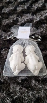 Gastgeschenk 20 Stück Seife Zwillinge Taufe Geburt Babygirl Babyboy 