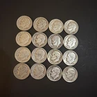 2 Each 1946, 1947, 1948, 1949, 1950, 1951, 1952, 1953 Roosevelt Silver Dimes.