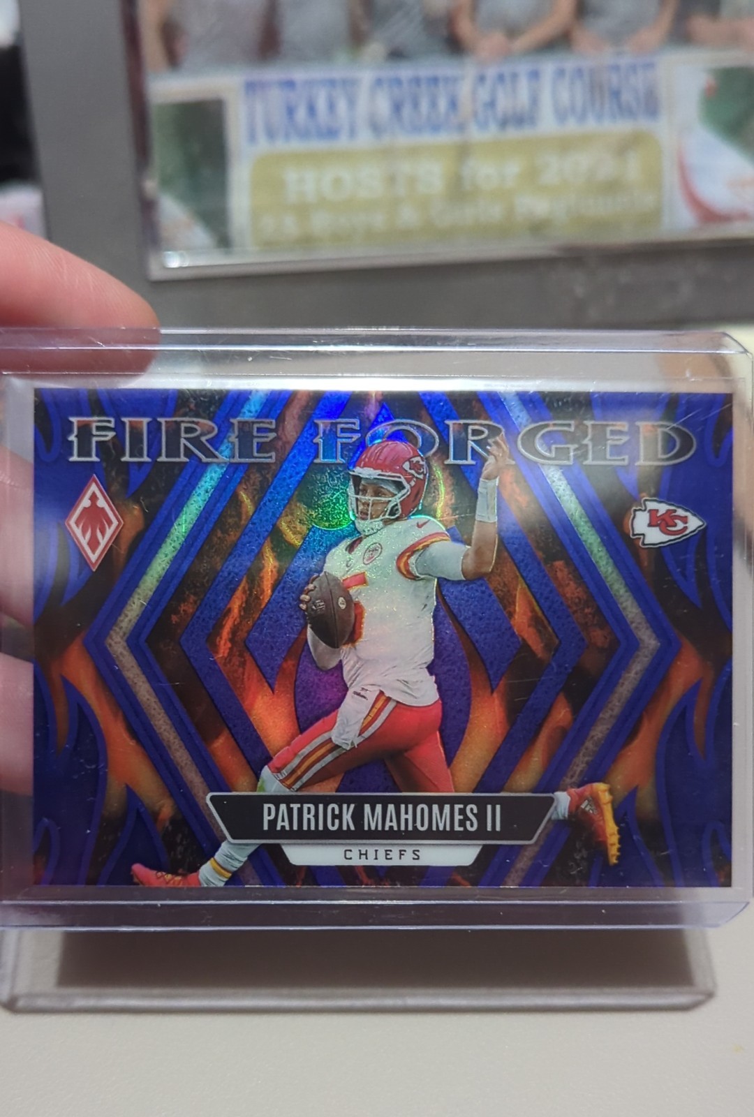 2023 Panini Phoenix - Fire Forged Patrick Mahomes II KC Chiefs #FF-1 Blue #/35