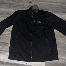 The North Face Jacket Boys L Black Softshell Apex Gorpcore Full Zip Pockets