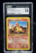 Blaine’s Charmander #60 1st Edition Gym Challenge 2000 Pokemon CGC 10 🔥 on eBay