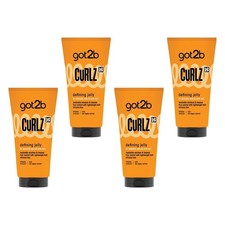 Got2B Curlz Defining Jelly Curl Styling Gel for Curly Hair 150mL Pack of 4