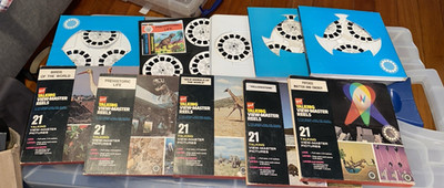 Vintage Talking View Master Reels Lot x 5 Physics Yellowstone Prehistoric & More