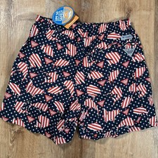 NEW Columbia PFG Men  s Small 6  Super BackCast Water Shorts Navy USA Flag 40