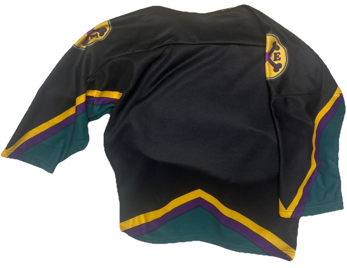 *p(R)ojectR® EC Hockey Jersey Roanoke Express ECHL Ice Hockey Black Sewn Jersey Size Youth Large