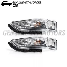 For Toyota Venza Corolla Smoked White/Amber Side Mirror Sequential Signal Lights