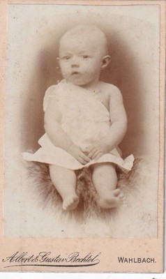 CDV - Kinderportrait - Wahlbach um 1900