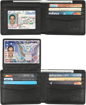 Wallet for Men-Genuine Leather RFID Blocking Bifold Stylish Wallet with 2 ID Win