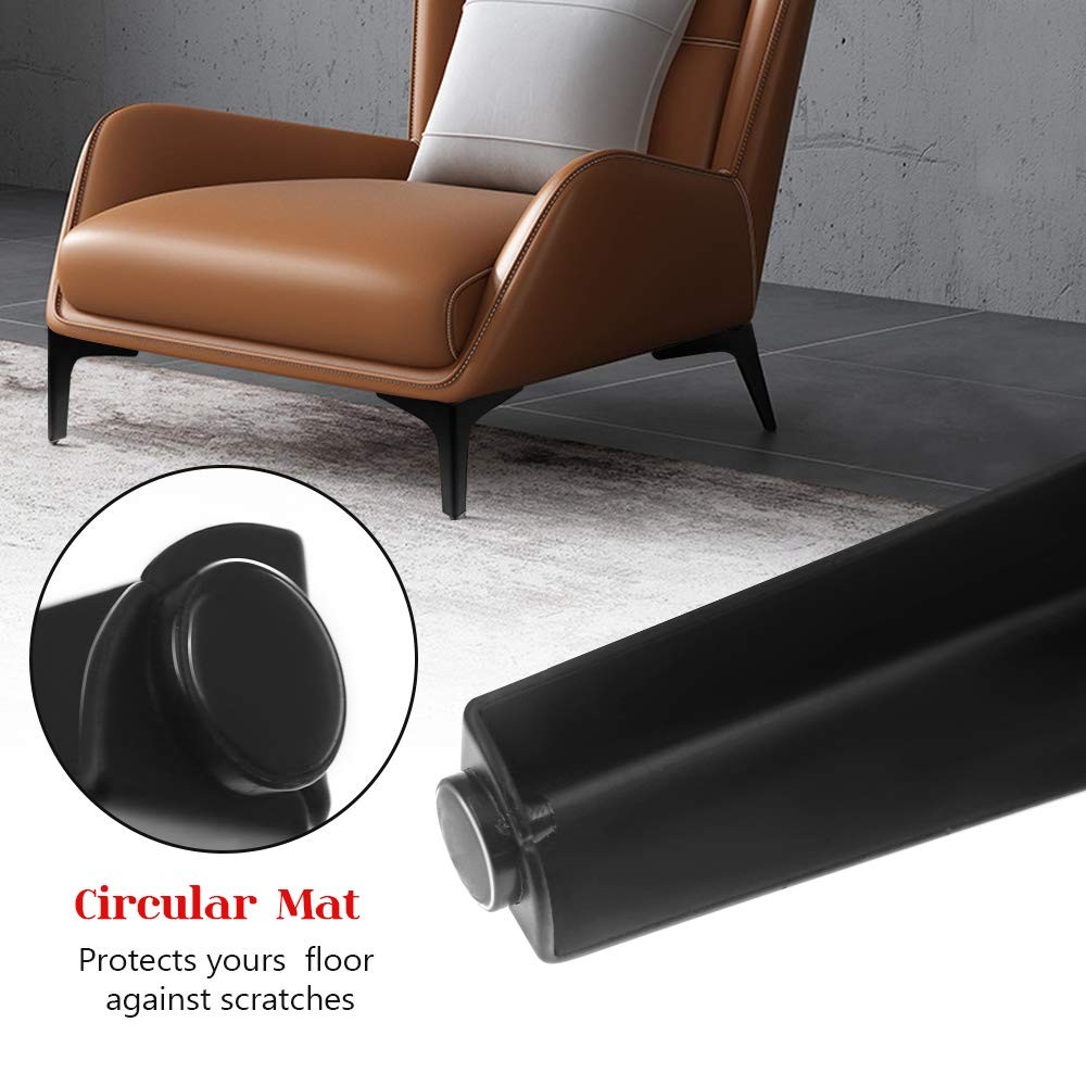 4pcs 7 Inch Furniture Legs, Modern Style Furniture Sofa Legs Metal Matte Black T