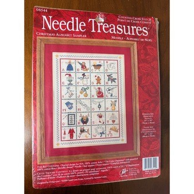 Needle Treasures Cross Stitch Kit Christmas Alphabet Sampler 08544
