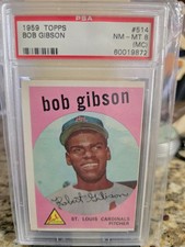 1959 TOPPS BOB GIBSON RC #514 PSA 8 MC  NM HI END SHARP HOF ROOKIE INVEST