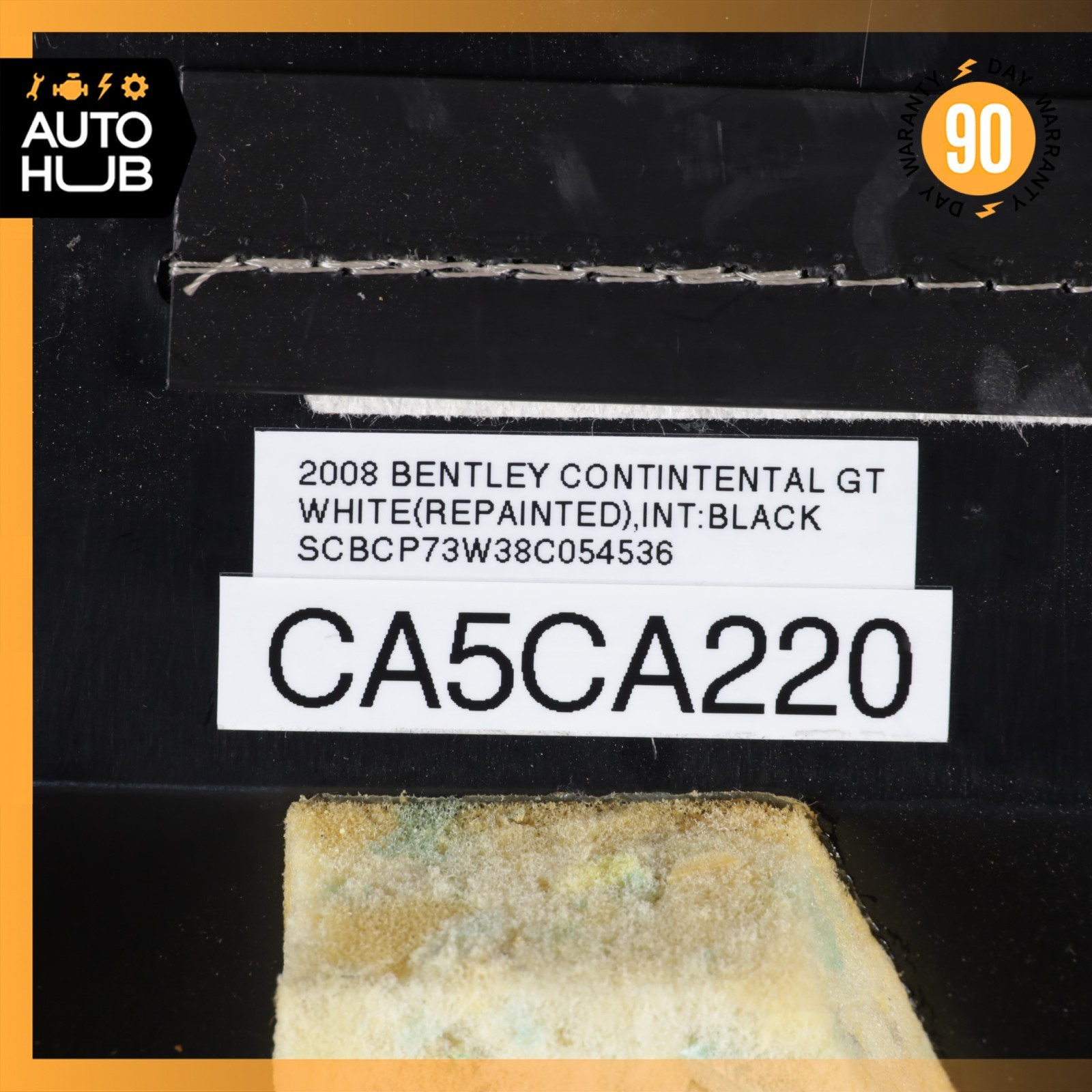 07-11 Bentley Continental GT GTC Front Right Side Top Upper Seat Cushion OEM 87k