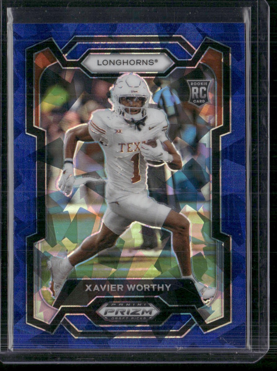 2024 Panini Prizm Draft Picks #153 Xavier Worthy Blue Ice #/99