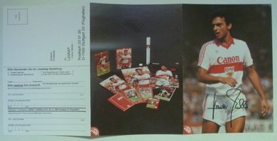 VfB Stuttgart Hansi Müller Ligra Autogrammkarte Klappkarte 80er Jahre