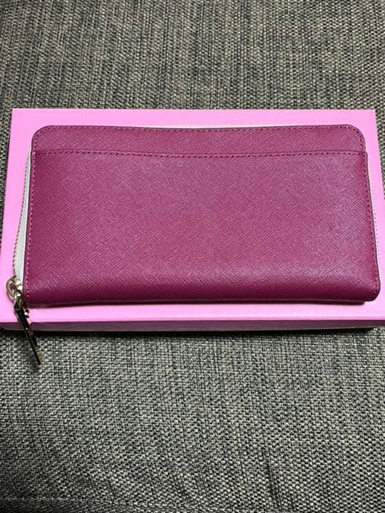 KATE SPADE Long Wallet Bicolor Pink Silk Excellent with Box thumbnail 2