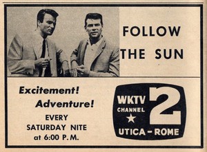 1964 Wktv Tv Ad Follow The Sun Barry Coe Gary Lockwood Utica Rome New York Ebay