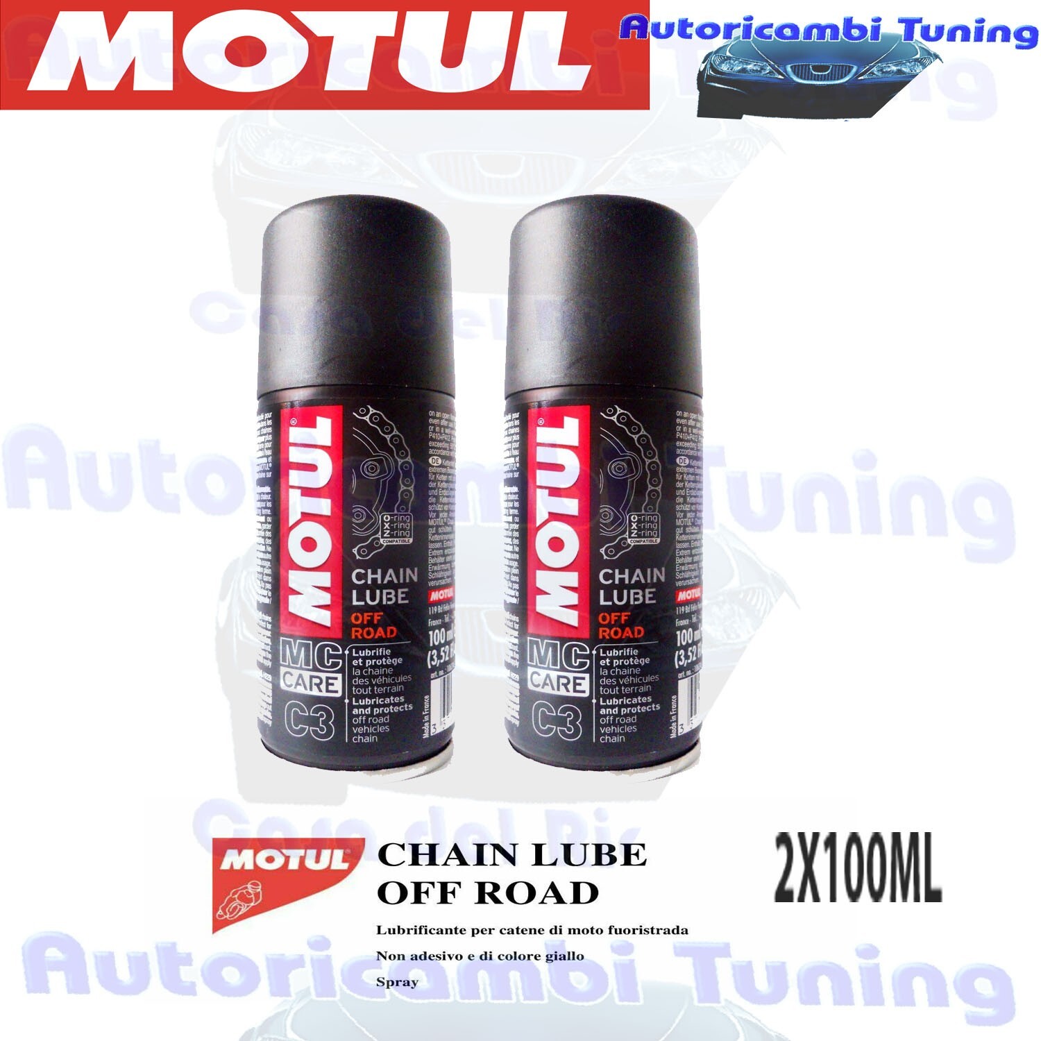 2 x 100 ml Motul C3 Chain Lube Off Road Grasso catena moto spray enduro cross eBay