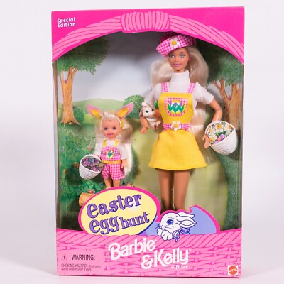 Neu in OVP 1997 Mattel Barbie Puppe - #19014 Easter Egg Hunt with Kelly