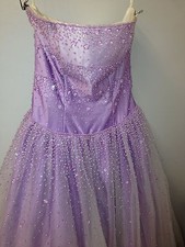 Tiffany Dress 8 Purple Lilac Prom beads Very Well Made Very Full  Euc