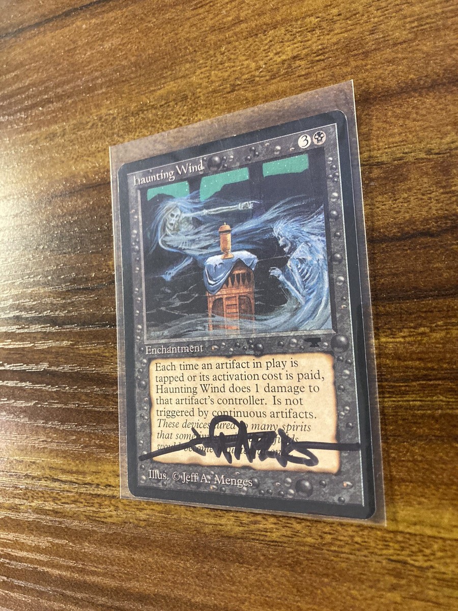 マジック：ザ・ギャザリング - MTG ATQ Haunting Wind 英語 1枚 MTG ✨Signed HAUNTING WIND Artist Proof✨Antiquities MINT