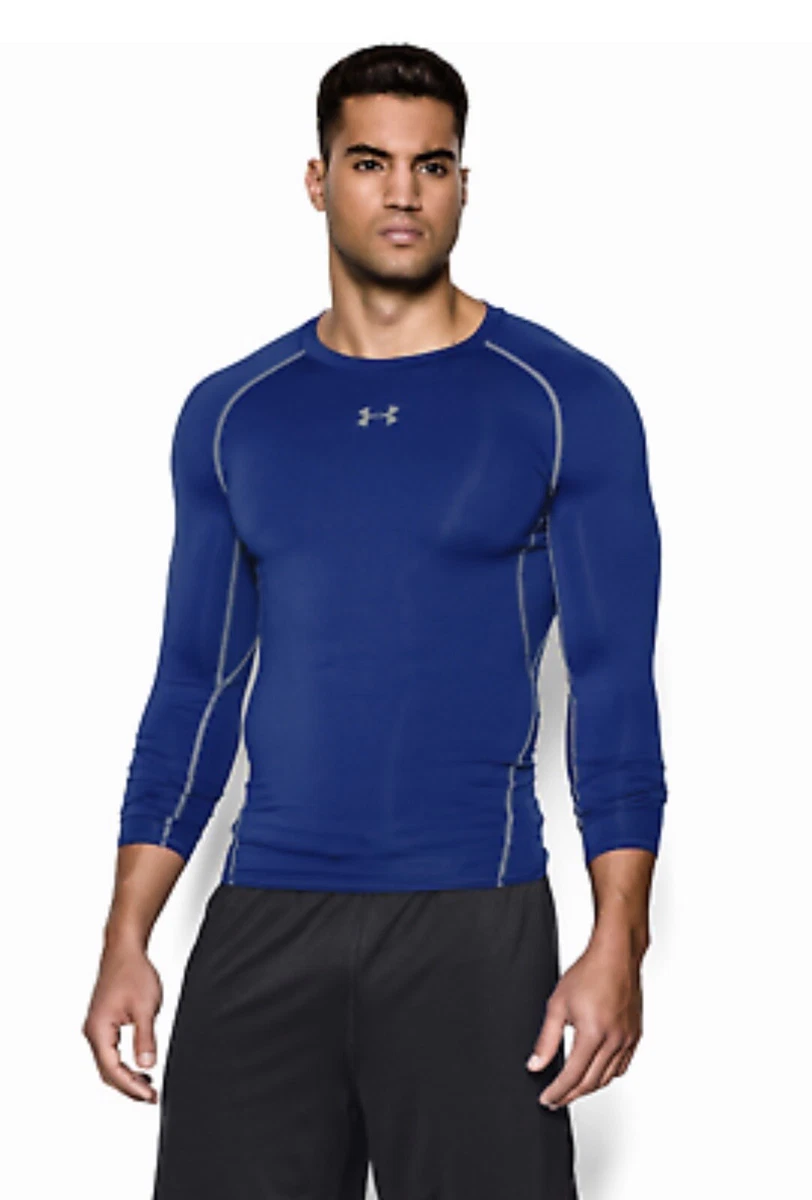 Under Armour Mens XL Heatgear Compression Shirt Blue 1257471