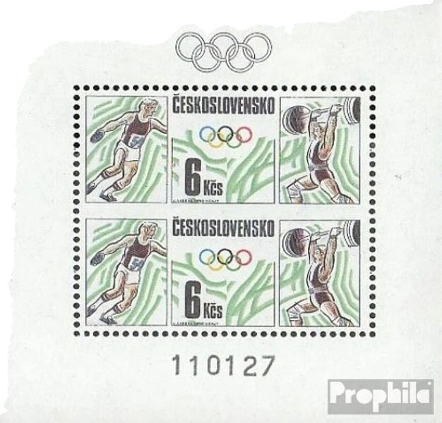 Mint Never Hinged/MNH Olympics Czech & Czechoslovakian Stamp Blocks