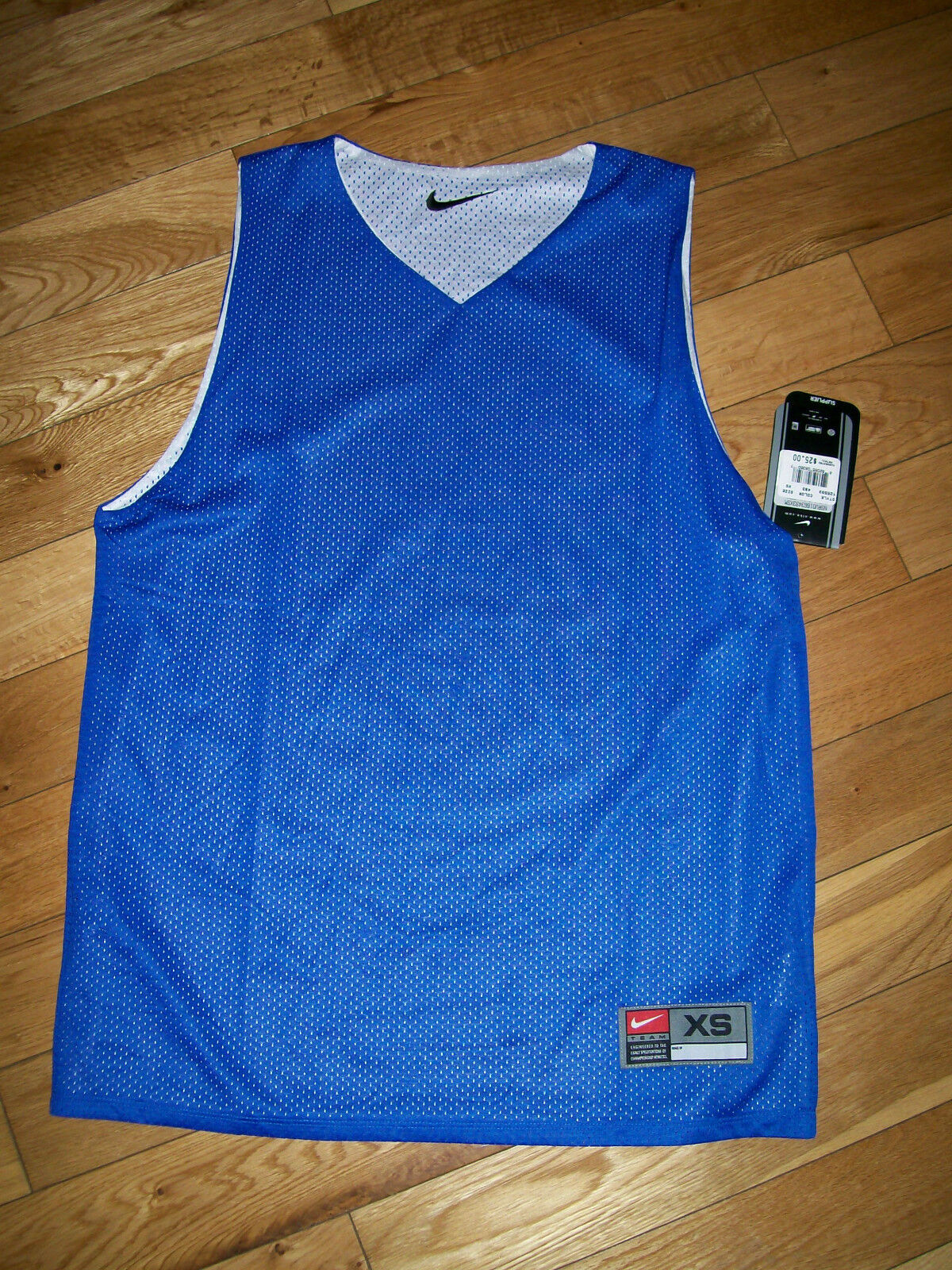 NWT Nike Reversible Large BLUE Basketball Mesh Jersey Mens Sz XS