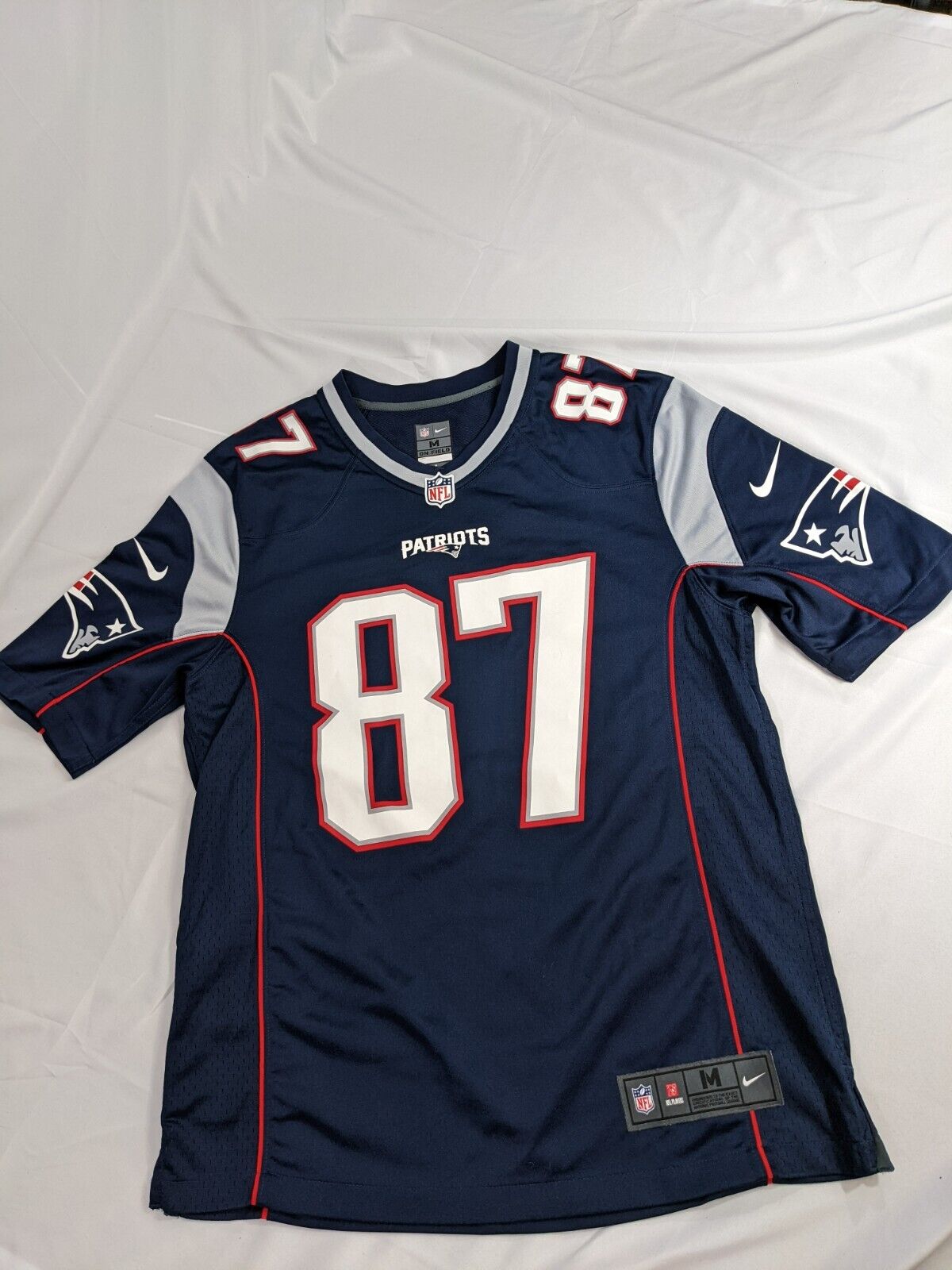 Nike NFL On Field New England Patriots Jersey #87 Rob Gronkowski Size Medium