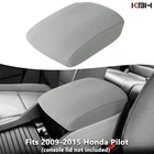 Fits 2009-2015 Honda Pilot Leather Center Console Lid Armrest Cover Trim Gray
