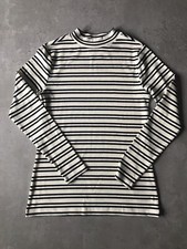 Mint Velvet Jumper Women's Striped Skinny Rib Long Sleeve Cream & Black Size M