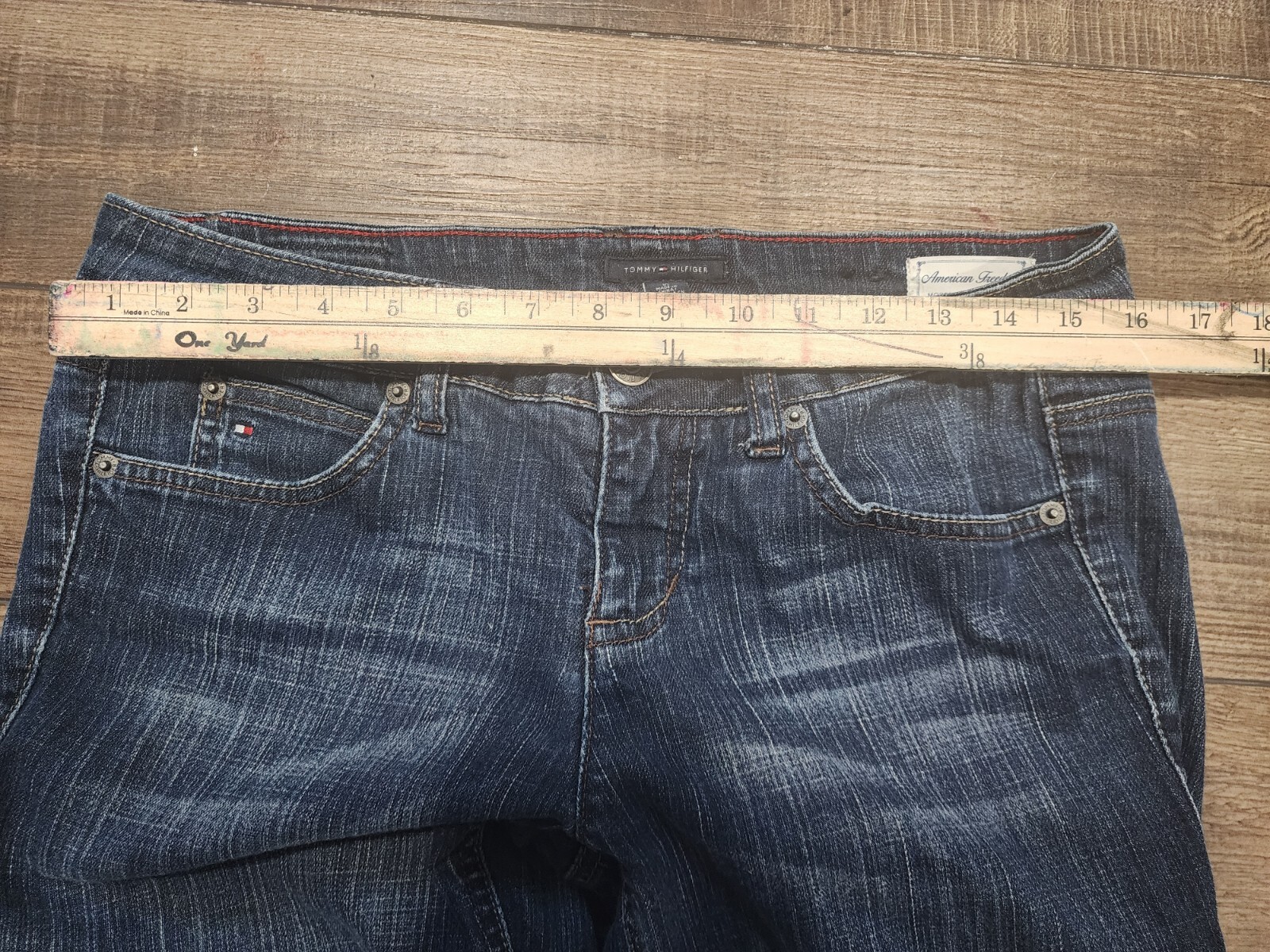 Tommy Hilfiger Women's American Freedom Modern Rise Bootcut Blue Jeans Size 10 thumbnail 5