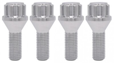 Set Bulloni Antifurto Ruote 4+1 M14x1.5mm - Nero Acciaio Zincato