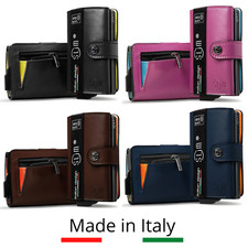PORTA CARTE CREDITO SLim ® Portafoglio Porta Tessere Uomo Donna Rfid Portamonete