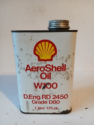 Aeroshell 1 lt Öldose. motoröl. Shell. Esso.BP. garage.